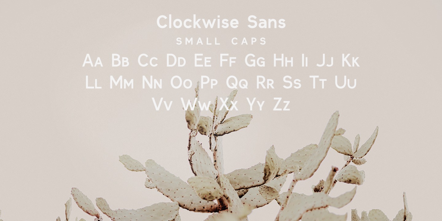 Przykład czcionki Clockwise Italic